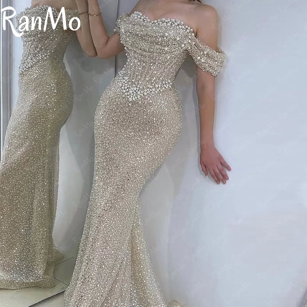 Briar Cosplay Prop - Ranmo Kapalı Omuz Abiye Glitter Balo