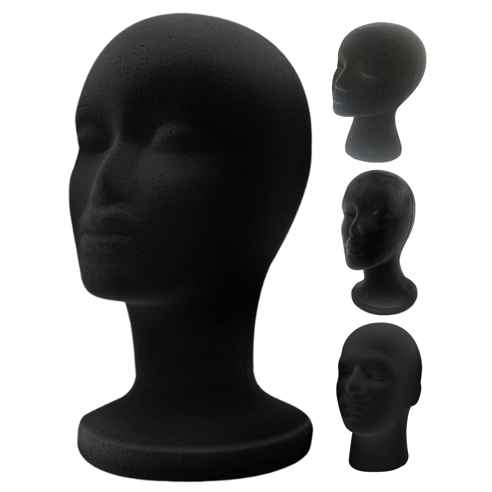 Cosplay Prop Foam - Dayanıklı Manken Kafası Köpük Siyah Kadife