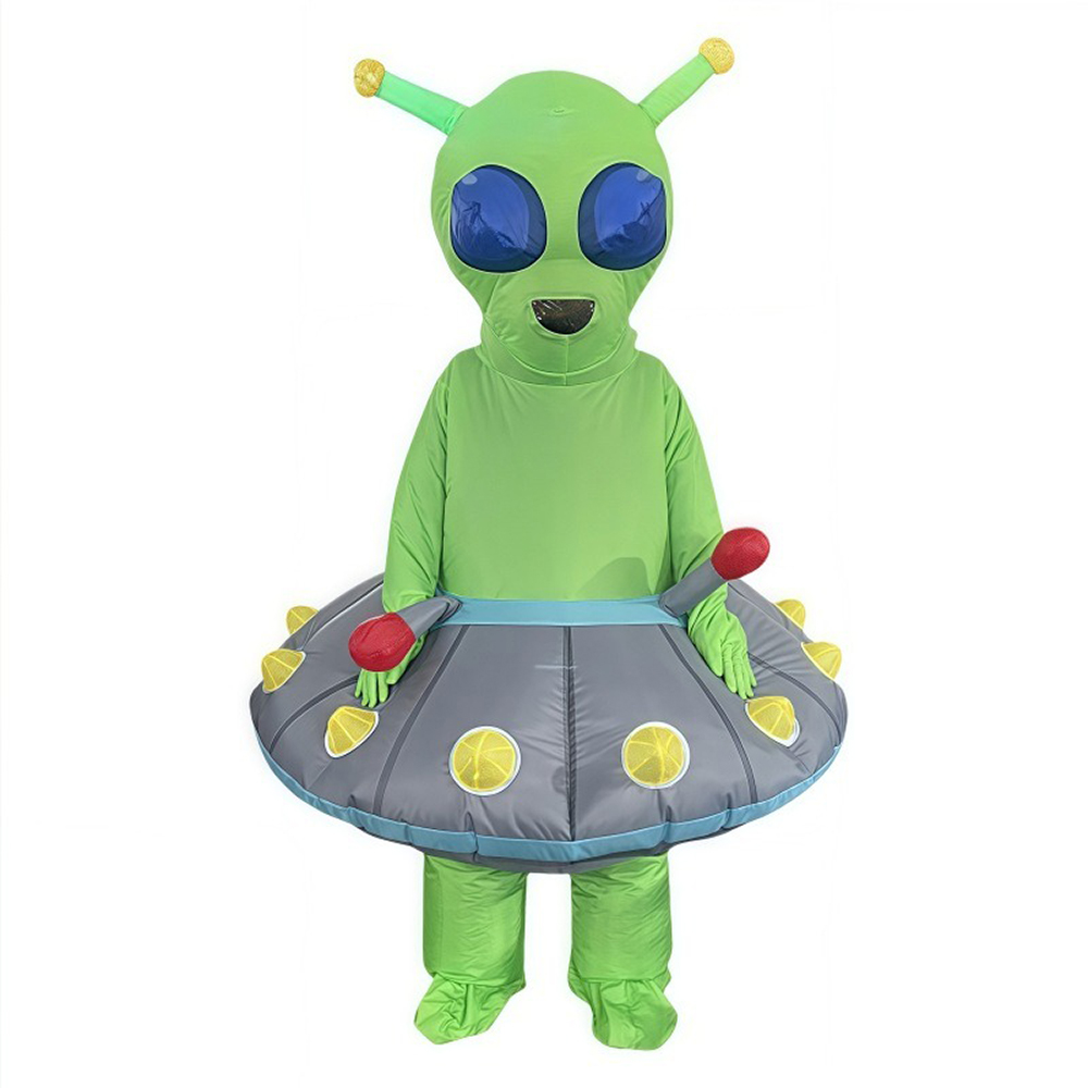Cosplay Prop Business - Yeşil UFO Uzaylı Şişme Kostüm Tam