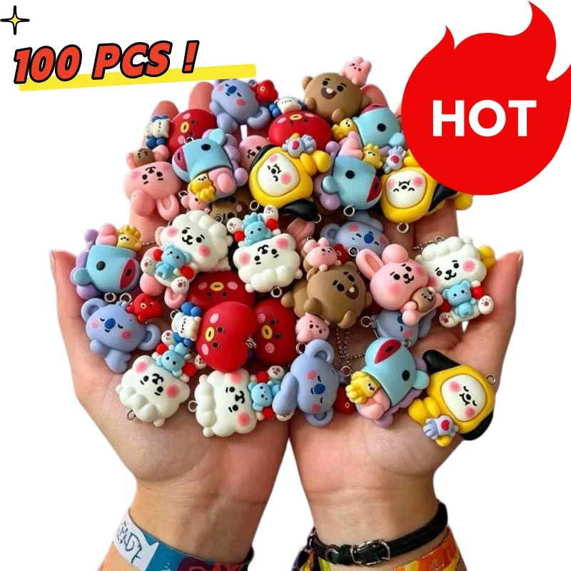Cosplay Prop Diy - 7 adet BT21 Reçine Karikatür Figür