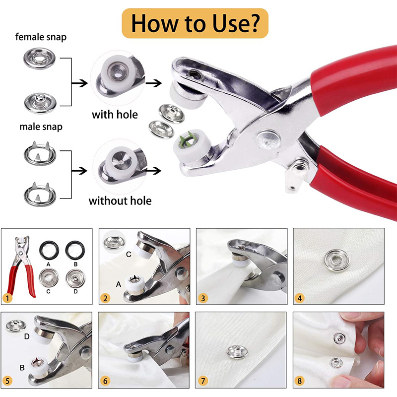 100 takım çıtçıtlı pense otoma - Snap Fastener Set incelemesi ve fiyatı