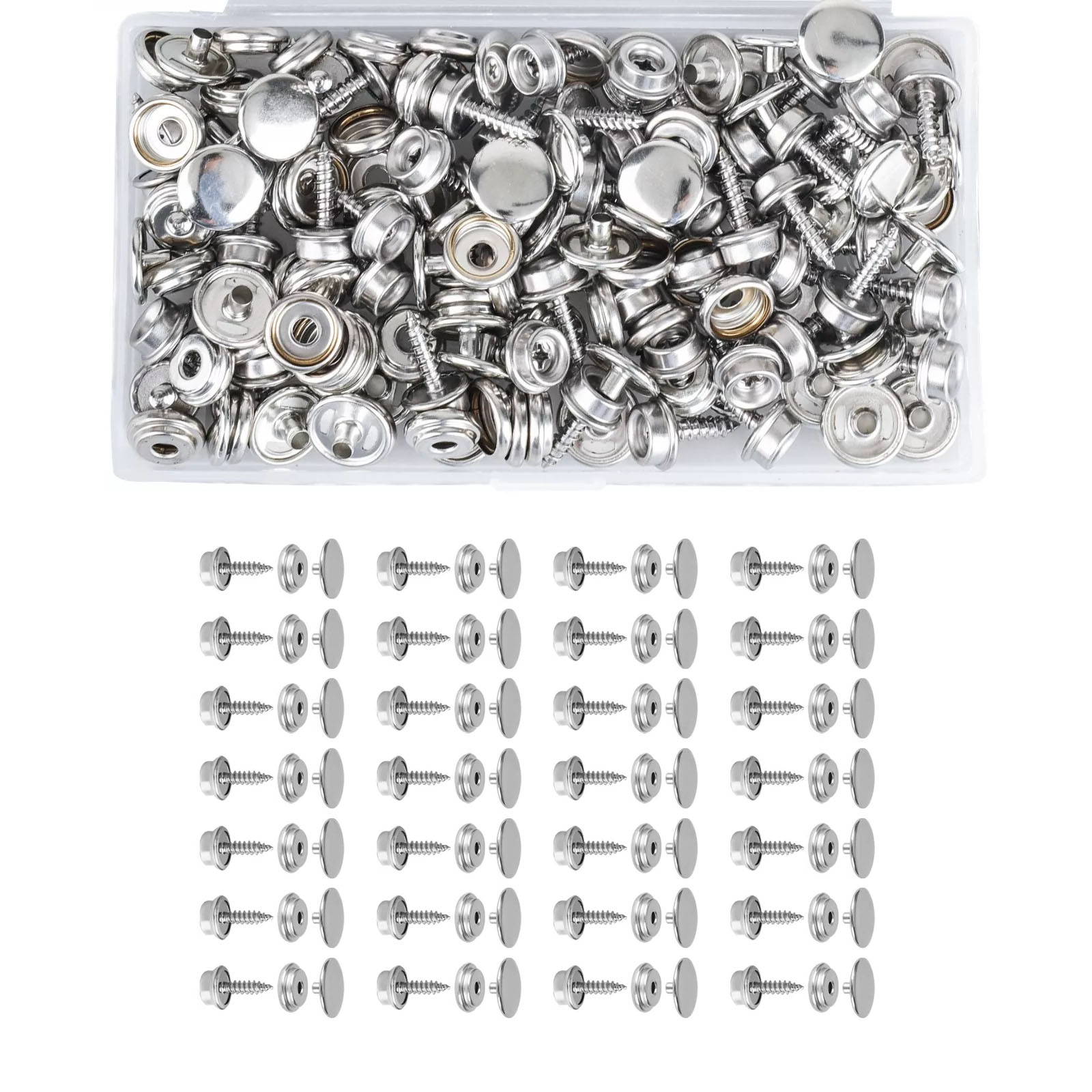 50 takım paslanmaz çelik tekne - Snap Fastener Set incelemesi ve fiyatı